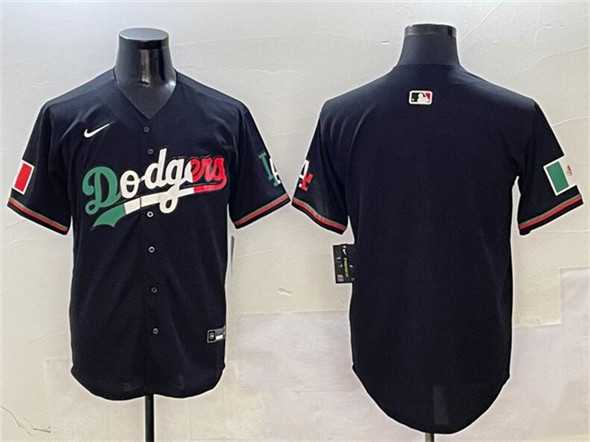 Mens Los Angeles Dodgers Blank Black Mexico Flag Limited Stitched Jersey